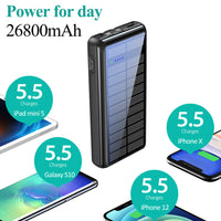 HKM-860051 Dual-Wire Solar Power Bank with Input and Output Ports