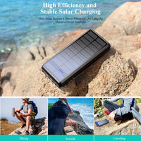 HKM-860051 Dual-Wire Solar Power Bank with Input and Output Ports