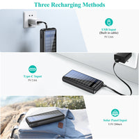 HKM-860051 Dual-Wire Solar Power Bank with Input and Output Ports