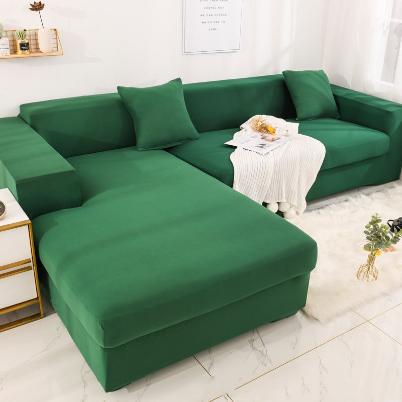 HKM-860051 Universal Elastic Sofa Cover - Full Protection Cushion Towel in Plain Design