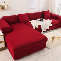 HKM-860051 Universal Elastic Sofa Cover - Full Protection Cushion Towel in Plain Design