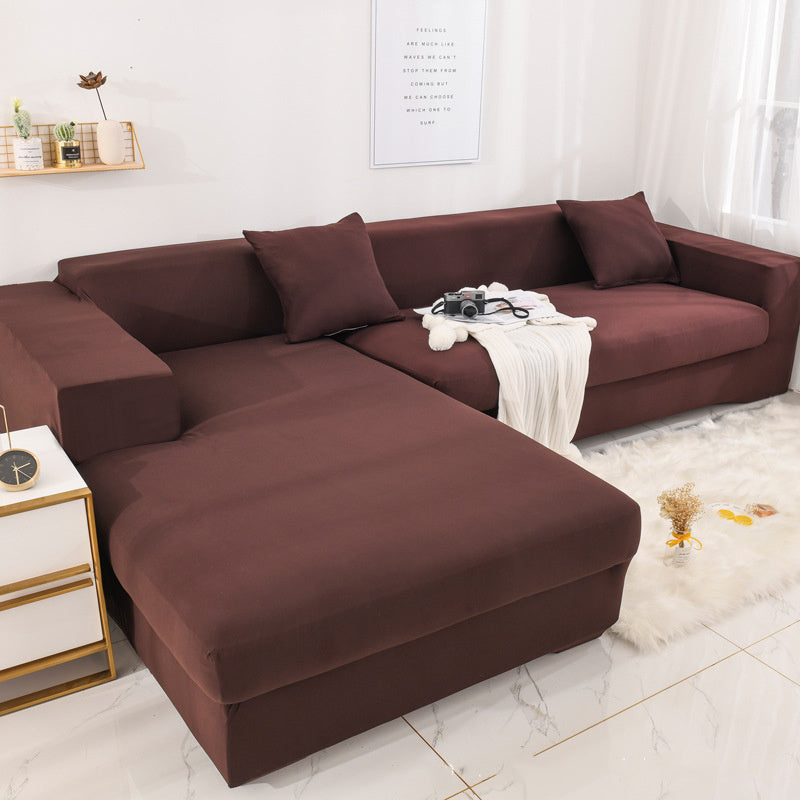 HKM-860051 Universal Elastic Sofa Cover - Full Protection Cushion Towel in Plain Design