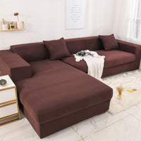 HKM-860051 Universal Elastic Sofa Cover - Full Protection Cushion Towel in Plain Design