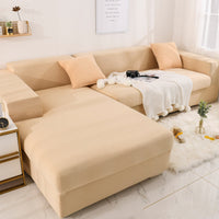 HKM-860051 Universal Elastic Sofa Cover - Full Protection Cushion Towel in Plain Design