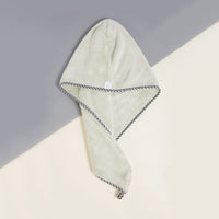 HKM-860243 Absorbent Microfiber Shower Cap – Quick-Drying Coral Fleece Hair Towel with Embroidery Options