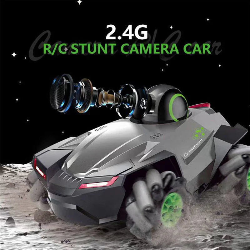 HKM-860243 Remote Control Stunt Car with 3-Axis Gimbal Camera for Kids, Indoor/Outdoor Use, 2.4G RC Vehicle