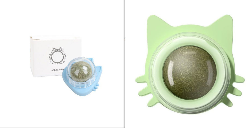 HKM-860435 Catnip Ball Wall Edible Rotating