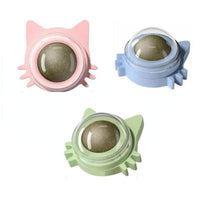 HKM-860435 Catnip Ball Wall Edible Rotating