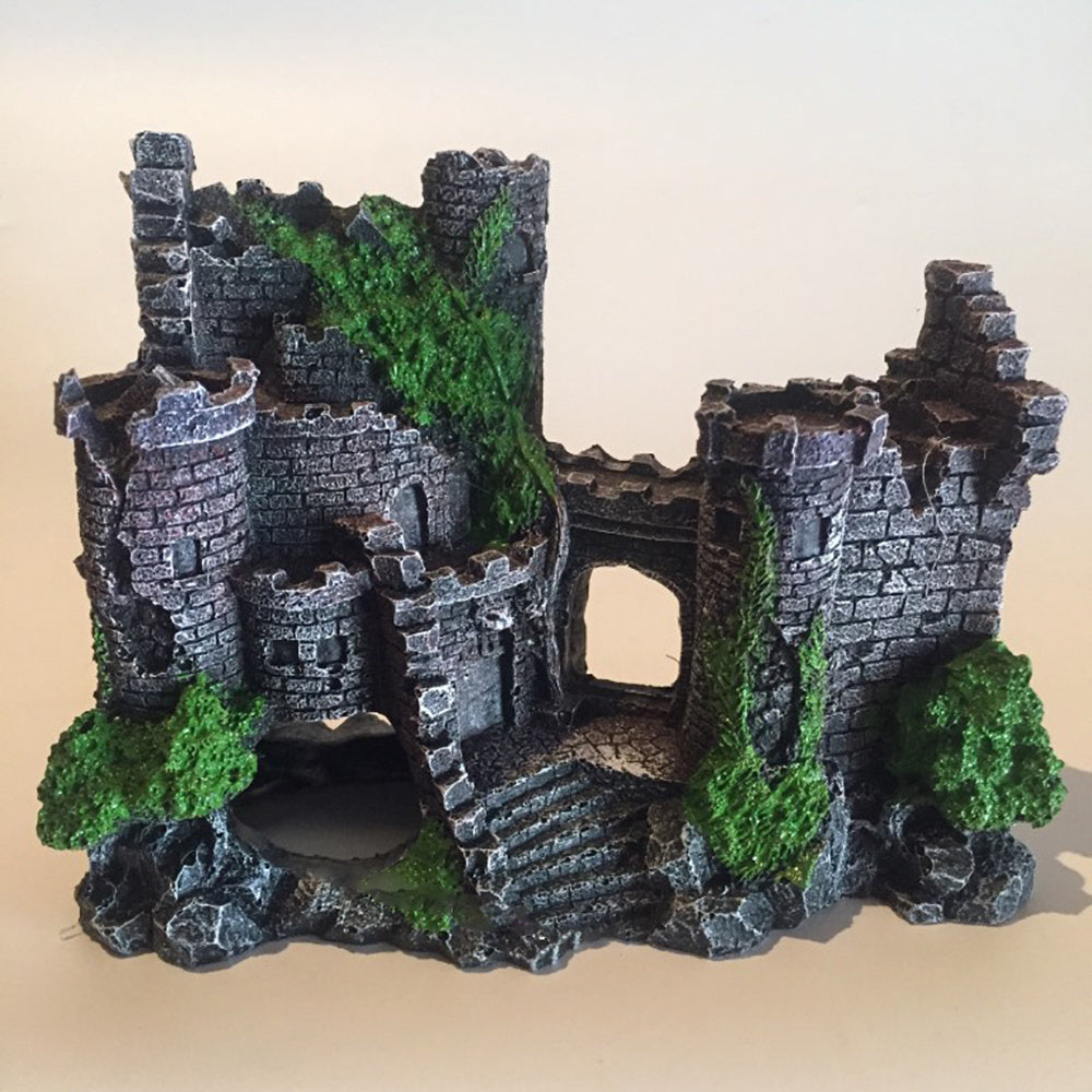 HKM-860499 European Style Resin Castle Decoration for Aquariums - 17 x 6 x 13 cm