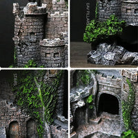 HKM-860499 European Style Resin Castle Decoration for Aquariums - 17 x 6 x 13 cm