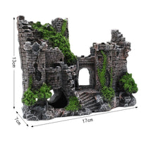 HKM-860499 European Style Resin Castle Decoration for Aquariums - 17 x 6 x 13 cm