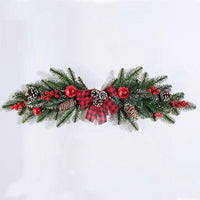 HKM-860627 Christmas Rattan Horn Garland for Door Hanging and Window Display