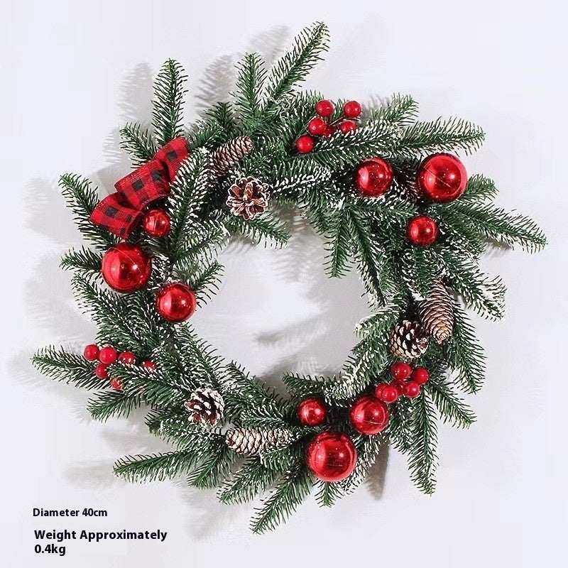 HKM-860627 Christmas Rattan Horn Garland for Door Hanging and Window Display