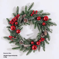 HKM-860627 Christmas Rattan Horn Garland for Door Hanging and Window Display