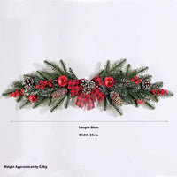 HKM-860627 Christmas Rattan Horn Garland for Door Hanging and Window Display