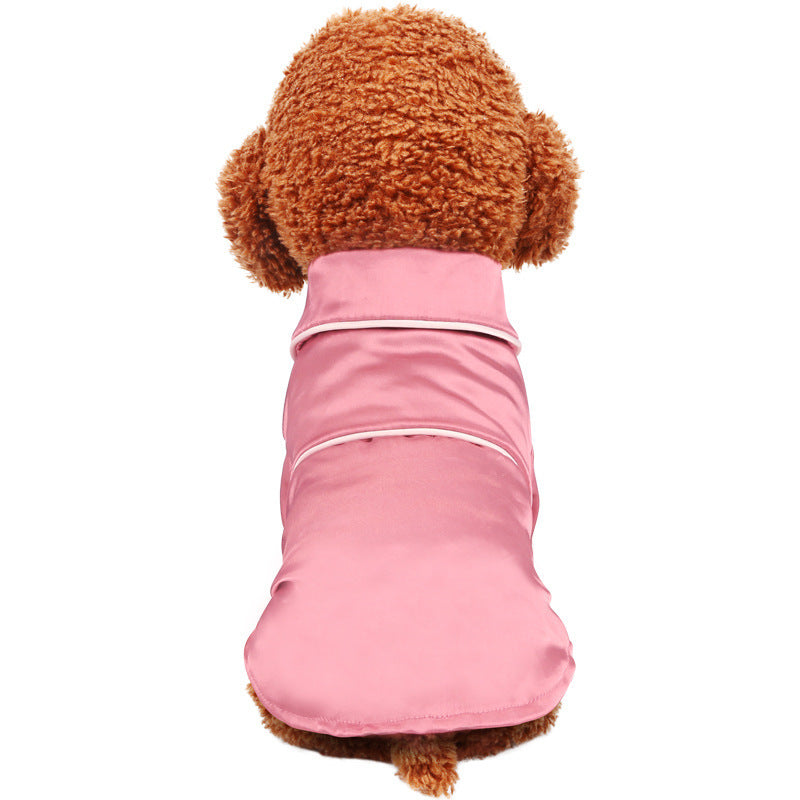 HKM-860627 Stylish Spring and Summer Dog Pajamas with Silk Bathrobe Design - Soft Polyester Cotton