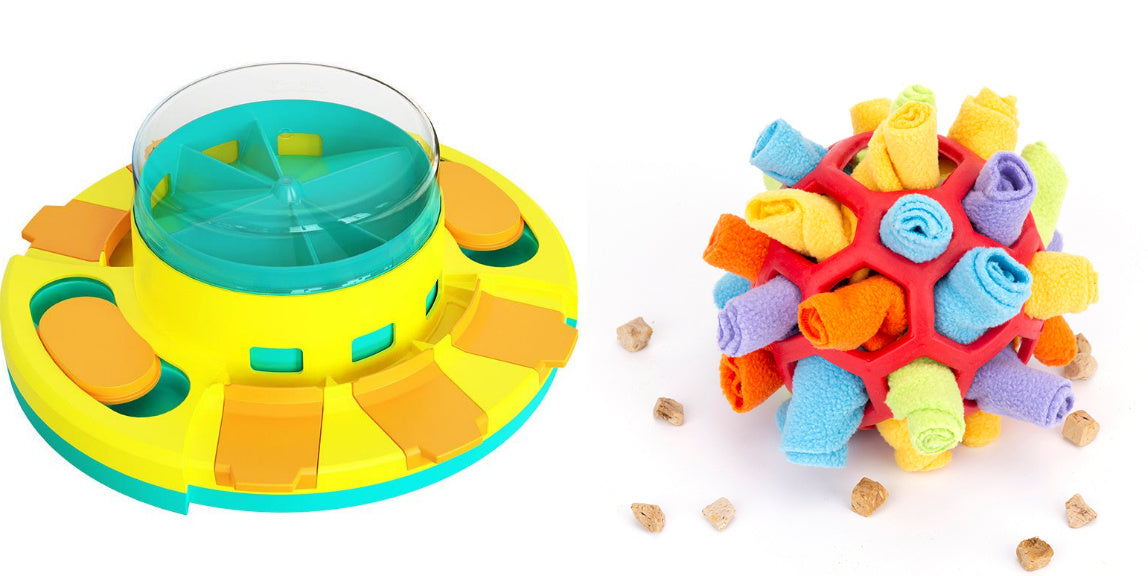 HKM-860691 Educational Pet Toys for Dogs and Cats - Tumbler and Sound Teether Options in Various Colors
