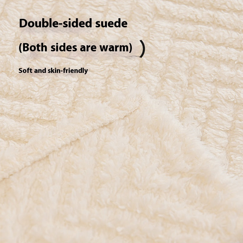 HKM-860819 Thick Plush Velvet Sofa Cover - Herringbone Pattern in Milky White, Milky Yellow, Matcha Green, and Oat Gray