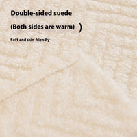 HKM-860819 Thick Plush Velvet Sofa Cover - Herringbone Pattern in Milky White, Milky Yellow, Matcha Green, and Oat Gray