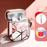 HKM-860883 AirPods 1/2 Protective Case with Anti-Lost Strap, Shock-Absorbing TPU, and Wireless Charging Compatible