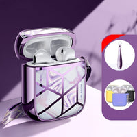 HKM-860883 AirPods 1/2 Protective Case with Anti-Lost Strap, Shock-Absorbing TPU, and Wireless Charging Compatible