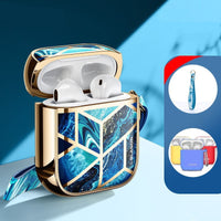 HKM-860883 AirPods 1/2 Protective Case with Anti-Lost Strap, Shock-Absorbing TPU, and Wireless Charging Compatible