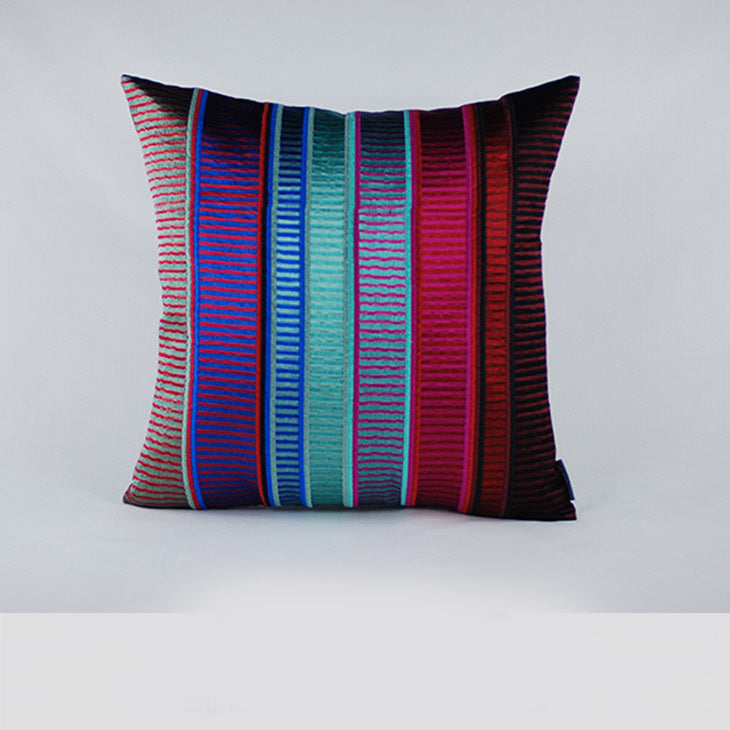 HKM-860883 Retro Striped Big Hug Pillowcase in Gradient Colors - 51x51cm & 30x50cm