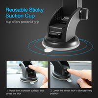 HKM-860883 Telescopic Mobile Navigation Bracket for Smartphones - Black and Yellow