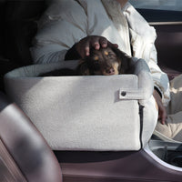 HKM-861011 Portable Dog Car Seat Bed for Small Pets - Safe and Breathable Travel Carrier