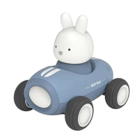 HKM-861075 Cute Animal Friction Car Toys for Kids – Rabbit and Dinosaur Design with Light, Pull Back Action, Ages 5 and Up