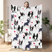 HKM-861139 Soft Fleece Dog Blanket - Lightweight Flannel Throw for Couches and Beds, Multiple Sizes Available