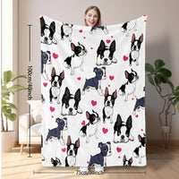 HKM-861139 Soft Fleece Dog Blanket - Lightweight Flannel Throw for Couches and Beds, Multiple Sizes Available
