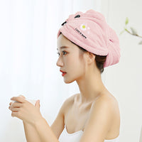 HKM-861395 Water-Absorbent Headscarf for Hair Care, Soft Polyester & Nylon Blend in Light Pink, Light Blue, Navy Blue, and Turmeric