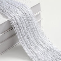 HKM-861523 Flashing Silver Thread Door Curtain - Modern Silk Design, Multiple Colors, 3x3 Meters