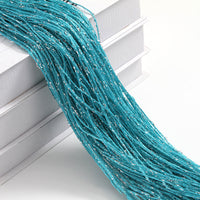 HKM-861523 Flashing Silver Thread Door Curtain - Modern Silk Design, Multiple Colors, 3x3 Meters