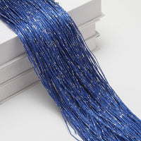 HKM-861523 Flashing Silver Thread Door Curtain - Modern Silk Design, Multiple Colors, 3x3 Meters