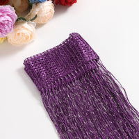 HKM-861523 Flashing Silver Thread Door Curtain - Modern Silk Design, Multiple Colors, 3x3 Meters