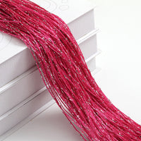 HKM-861523 Flashing Silver Thread Door Curtain - Modern Silk Design, Multiple Colors, 3x3 Meters