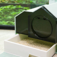 HKM-861651 Extra Large Fully Enclosed Anti-Splash Cat Litter Box with Odor Control and Foot Pad - Green, Coconut Ash, Cherry Blossom