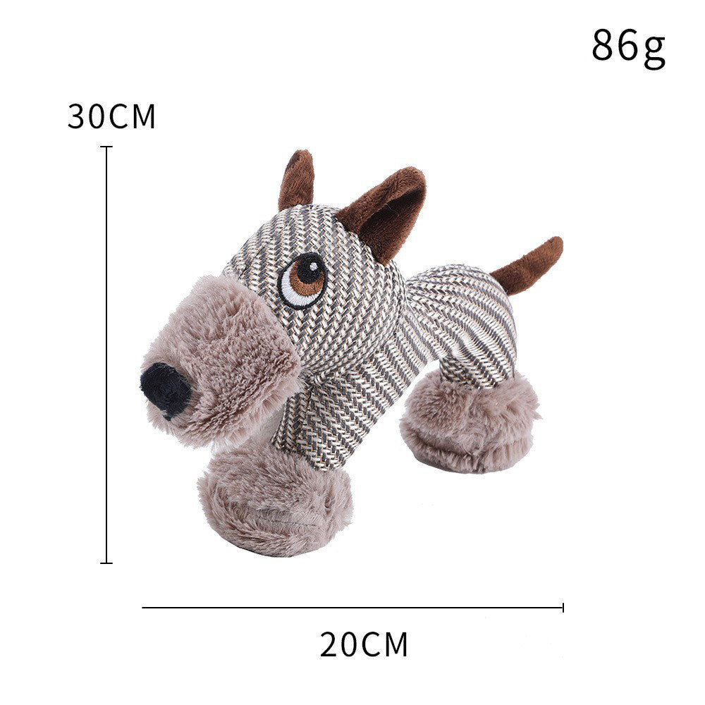 HKM-861651 Large Interactive Plush Dog Toy with Squeaker for Medium to Large Dogs - Durable Chew Toy for Happy Pets