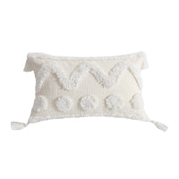 HKM-861651 Tufted Chenille Pillowcase - Handmade Blended Fabric Cushion Cover, 45x45cm