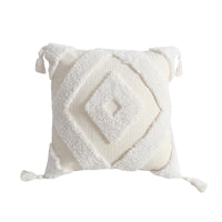 HKM-861651 Tufted Chenille Pillowcase - Handmade Blended Fabric Cushion Cover, 45x45cm