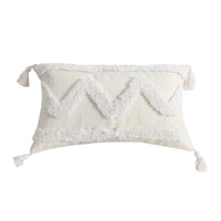 HKM-861651 Tufted Chenille Pillowcase - Handmade Blended Fabric Cushion Cover, 45x45cm