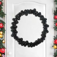 HKM-861779 Christmas Bauble Garland, 186 cm Polystyrene, Indoor/Outdoor Decorative Accent in Pink, Red, Black, and White