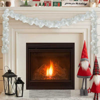 HKM-861779 Christmas Bauble Garland, 186 cm Polystyrene, Indoor/Outdoor Decorative Accent in Pink, Red, Black, and White