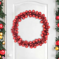 HKM-861779 Christmas Bauble Garland, 186 cm Polystyrene, Indoor/Outdoor Decorative Accent in Pink, Red, Black, and White