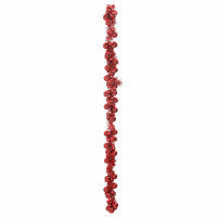 HKM-861779 Christmas Bauble Garland, 186 cm Polystyrene, Indoor/Outdoor Decorative Accent in Pink, Red, Black, and White