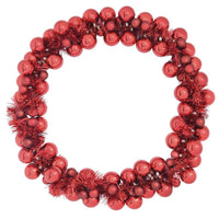 HKM-861779 Christmas Bauble Garland, 186 cm Polystyrene, Indoor/Outdoor Decorative Accent in Pink, Red, Black, and White