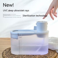 HKM-861843 Rechargeable Wireless Induction Pet Water Dispenser with 2000ml Capacity and Multiple Filters