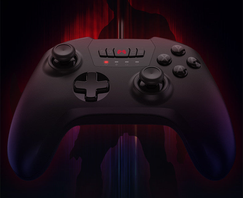 HKM-861843 Wired USB Gamepad for Gaming, Vibration Feedback, ABS Material, White and Black Color